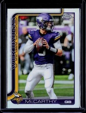 2025 Topps Chrome Refractor  J.J. McCarthy #199 Minnesota Vikings JC0033