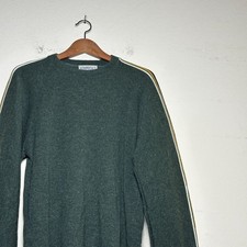 VTG Aeropostale Green Sweater Men M 90s Gorp Cottage Crewneck Lined Sleeves