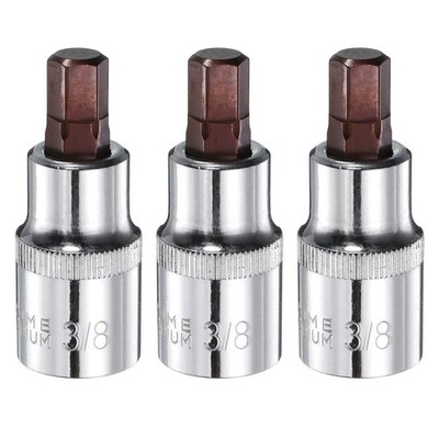 3x 3/8'' Sechskant-Bit 1/2'' Vierkant SAE-Nuss-Set S2 & CR-V, für Honda