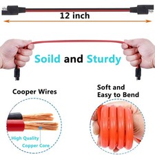 5 Pack 12 Gauge 2 Pin Quick Disconnect Audiopipe Polarized Wire Harness, 12 Inch