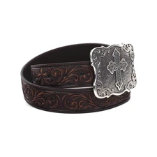 M&F Western Tooled Cross Brown LG (38" Waist)