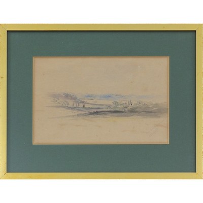 Aquarell signiert Litchfield. Titel ''From Salisbury Common''