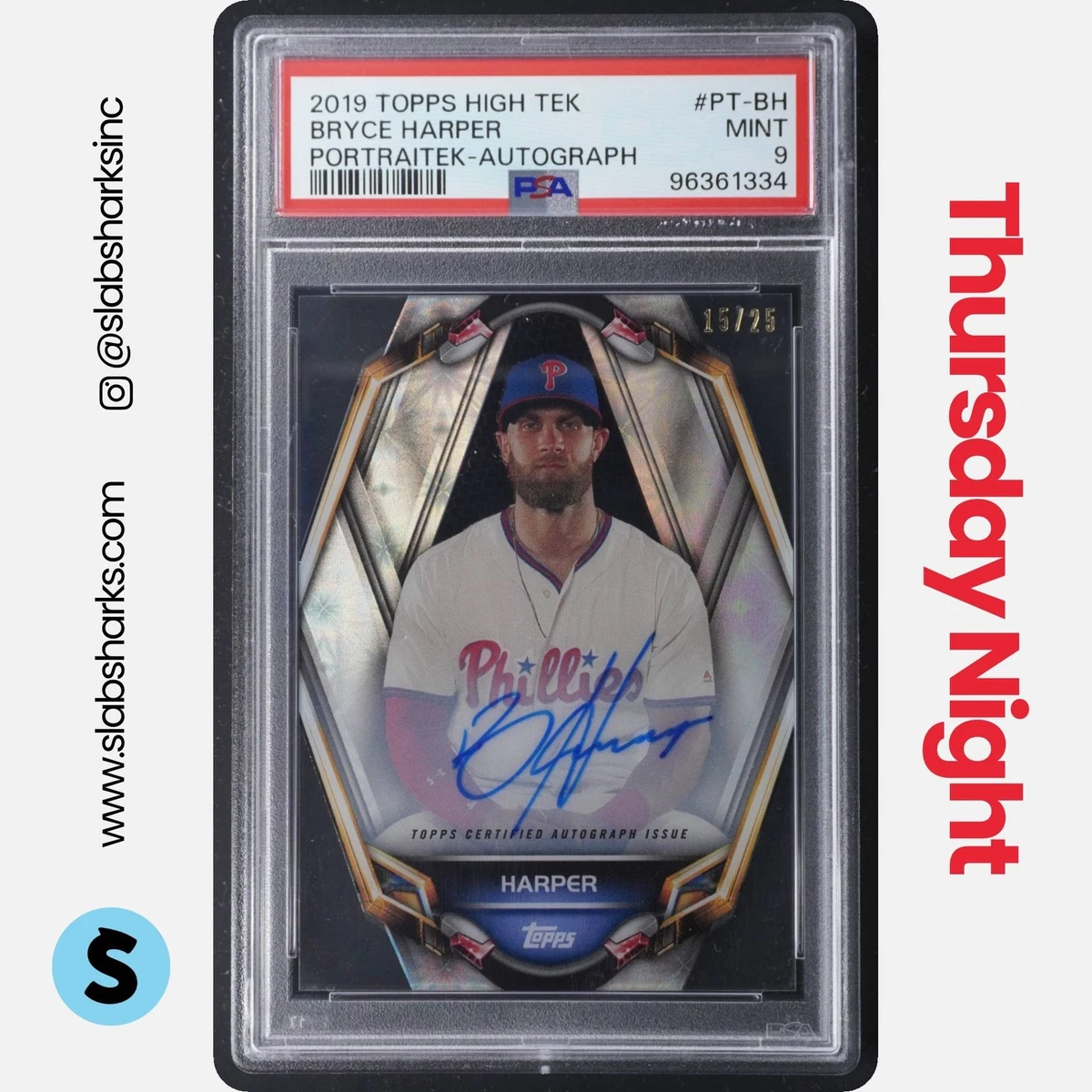 Bryce Harper Baseball Sports Trading Card Singles Autographed for 