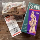 Vintage BANDU Wood Block Stacking Game - 100% Complete - Milton Bradley 1991 HTF