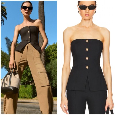 NWT Veronica Beard Forman Top in Black SZ US 6