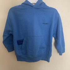 Zara Boy  s 6 Years Blue Pullover Hoodie With Kangaroo Pocket
