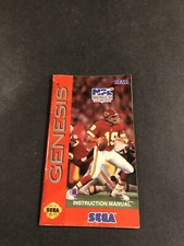nfl football 94 sega genesis starring Joe montana Manual only
