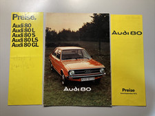 1975 Audi 80 Prospekt  + 2x Preise / Auto Oldtimer