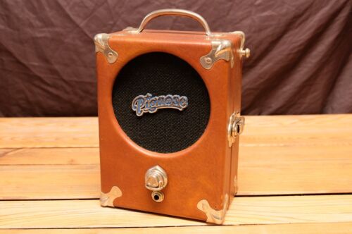 Pignose 7-100 Guitarra Amplificador EE. UU. Vintage años 70 Red Label probado + Cable De Guitarra