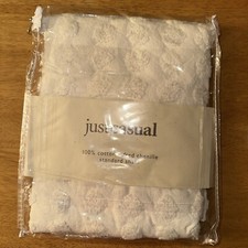 Just Casual 100% Cotton Tufted Chenille Standard Sham Made In USA 20" X 26" NEW