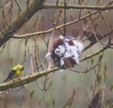 Bird Nester filled with 100 alpaca fiber