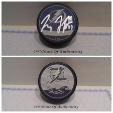 Jonas Johansson Autographed Signed Tampa Bay Lightning Puck Reverse Retro COA
