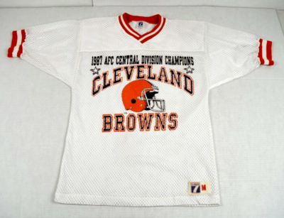 Vintage NFL Jersey Cleveland Browns Logo 7 Size S 80s Central