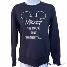Uniqlo Adult XS Mickey Mouse That Started It All Navy Sweatshirt Disney Colab.