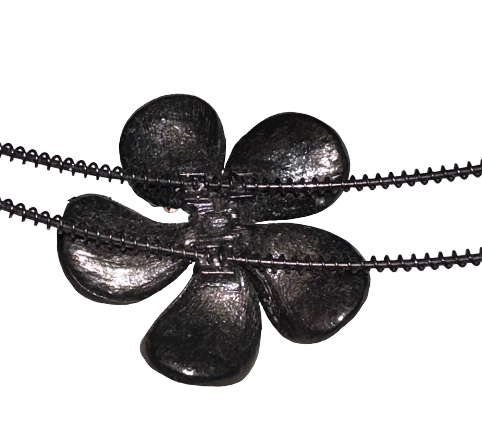 Double Split Row Headband with Crystal Rhinestone… - image 5