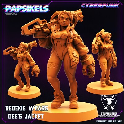 Rebekie wears Dees Jacket  - Papsikels - Cyberpunk  Sci-Fi 28-32mm