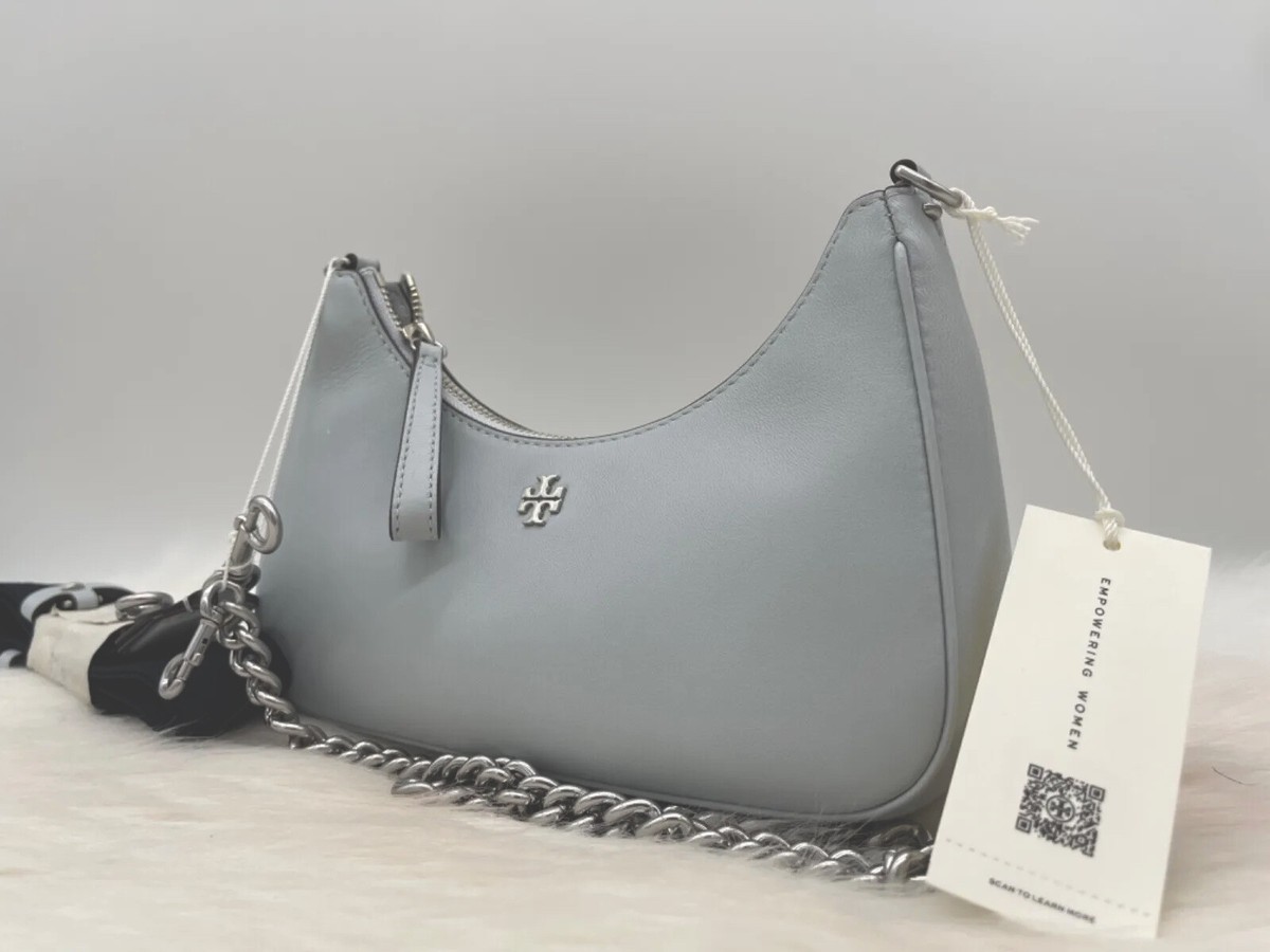 AUTH NWT Tory Burch 151 Mercer Small Crescent Leather Shoulder Bag 