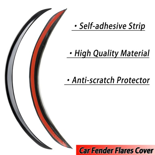 2pc 29" Universal Car Fender Wheel Arches Flares Guard Extension Wide Protectors - Picture 3 of 6