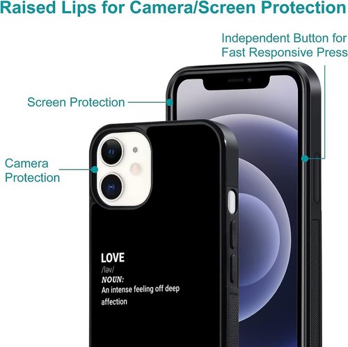 For iPhone SE XS XR Max 5 6 7 8 Plus Anti scratch Cover Love Definition meaning - Picture 13 of 25