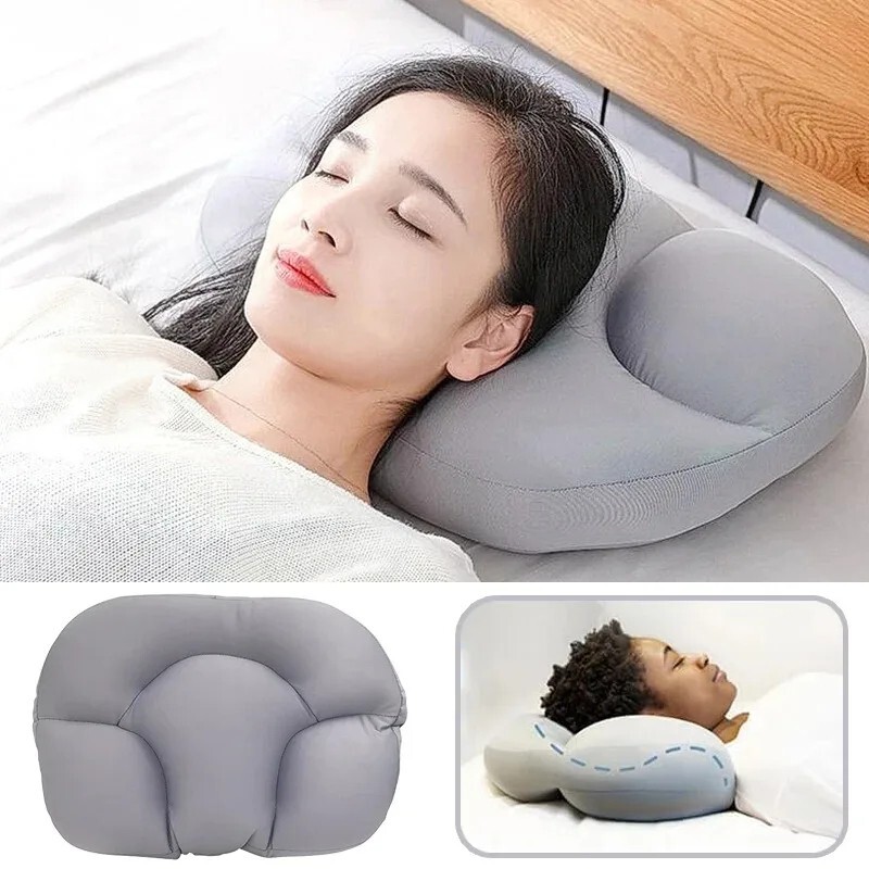 3D Ergonomic Egg-Shaped Cloud Pillow for Soft Comfortable Sleep-image
