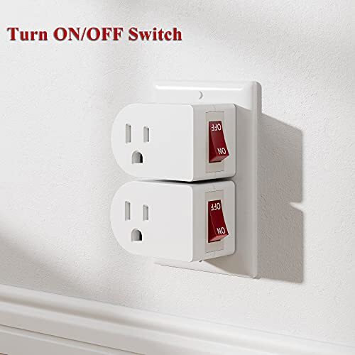 Grounded Outlet Wall Tap Adapter On/off Power Switch Plug Prong ...