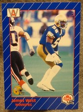 1991 AW Sports CFL Football Card #109 James West - Texas Southern Alumni - NM