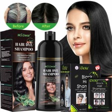 500ml Instant Hair Colour Dye Shampoo Permanent Natural Plants Essence Coloring