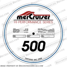 Fits Mercruiser Hi-Performance 500hp Valve Cover Decal
