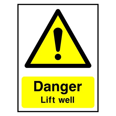 Gefahr Lift Brunnenschild oder Aufkleber | LIFT0011