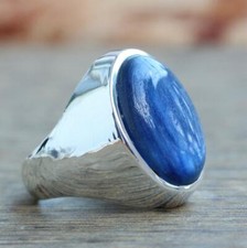Blue Kyanite Ring,925 Sterling Silver Ring,Gift for her,Boho Ring,Statement Ring