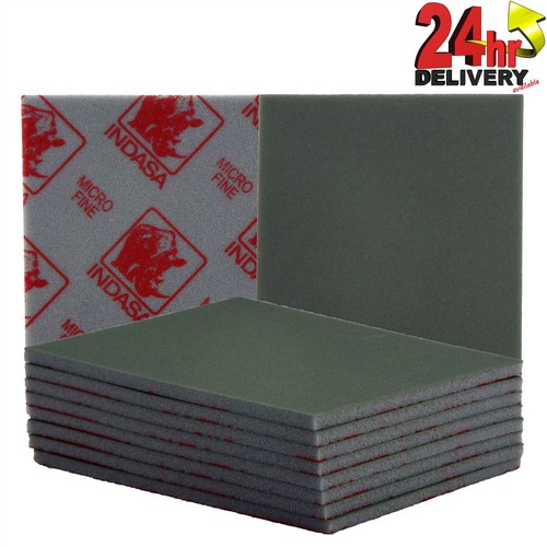 Indasa Sponge Sanding Pad 115 x 140mm MicroFine 10 Pads Supplied Wet