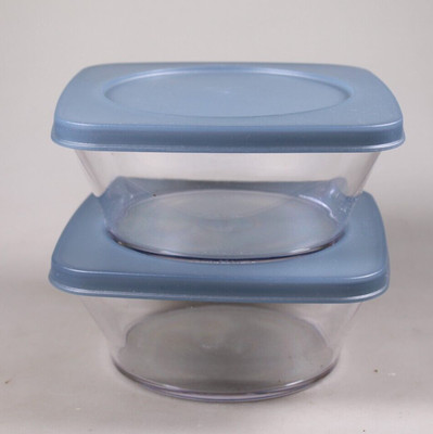 Tupperware Clear Collection 2x 620ml  *NEU* quadratische Schüssel mit Deckel