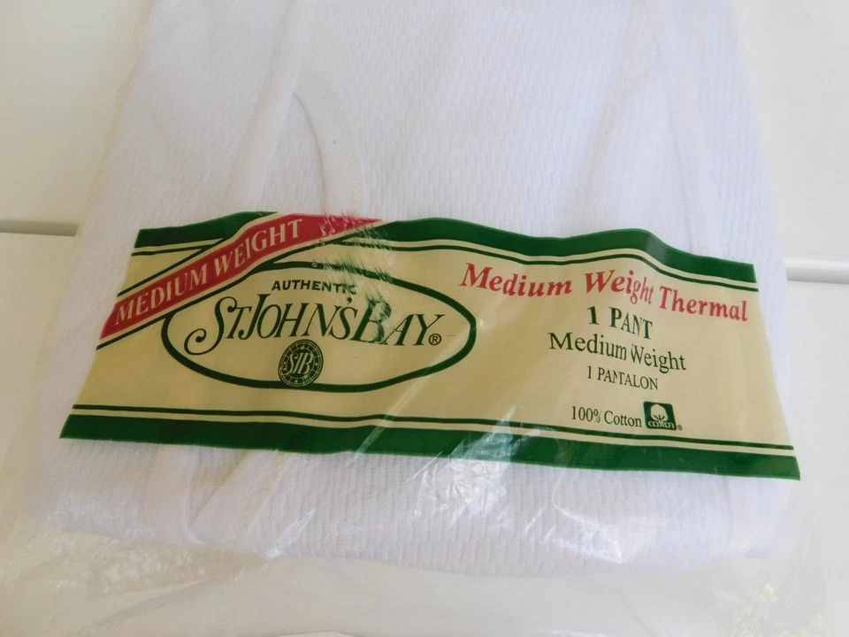 Ropa interior larga térmica vintage St Johns Bay peso medio XXL EE. UU. - NUEVA Foto 2 de 4