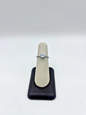 Silver Tone Round Stone Ring