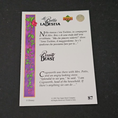 Disney Beauty and the Beast Upper Deck 1992 Collectors Card - Picture 129 of 226