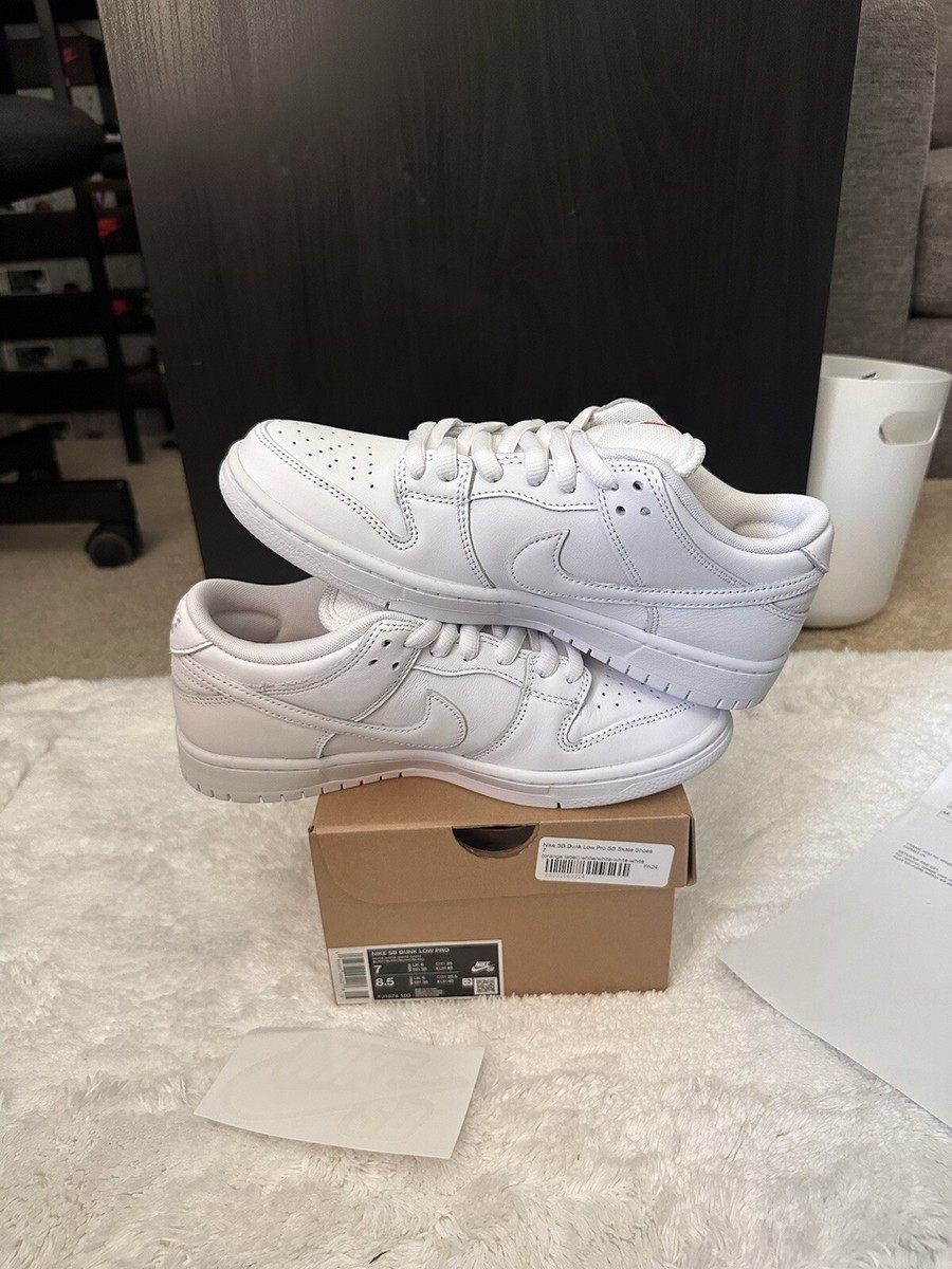 Size 7 Nike Sb Dunk Low Triple White FJ1674-100 Brand new | eBay