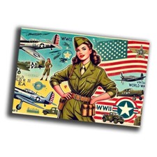 us navy nice vintage woman retro WW2 Photo Glossy 4 6 in C43