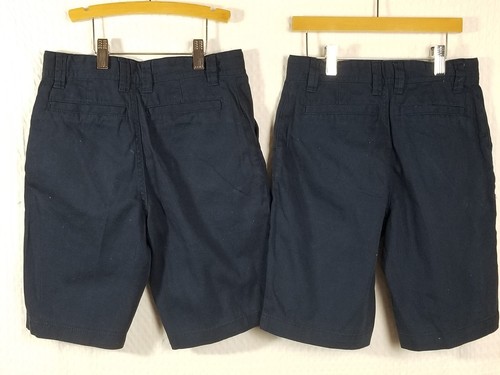 Wonder Nation Boys Built-In Flex Straight Uniform Shorts Blue Size 12 Lot of 2 - Picture 2 of 5