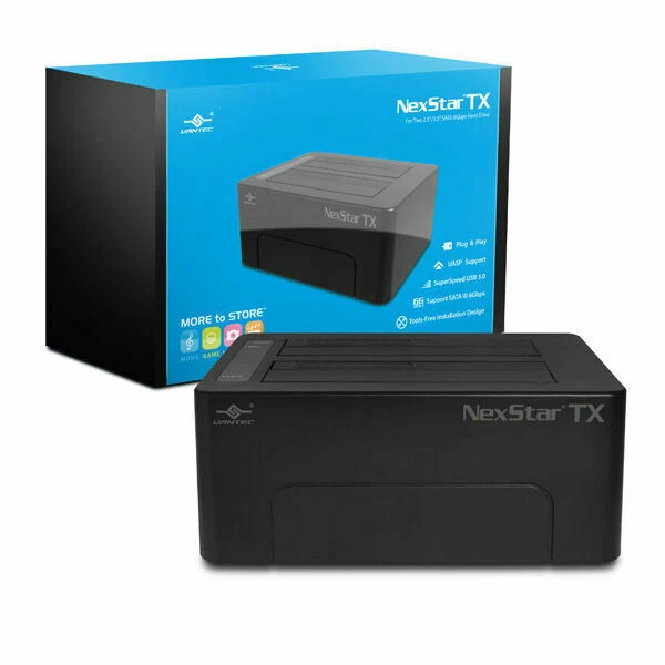 Vantec NST-D428S3-BK NexStar TX Dual Bay 2.5 inch/3.5inch USB3.0 Hard Drive Dock - Image 3 of 3