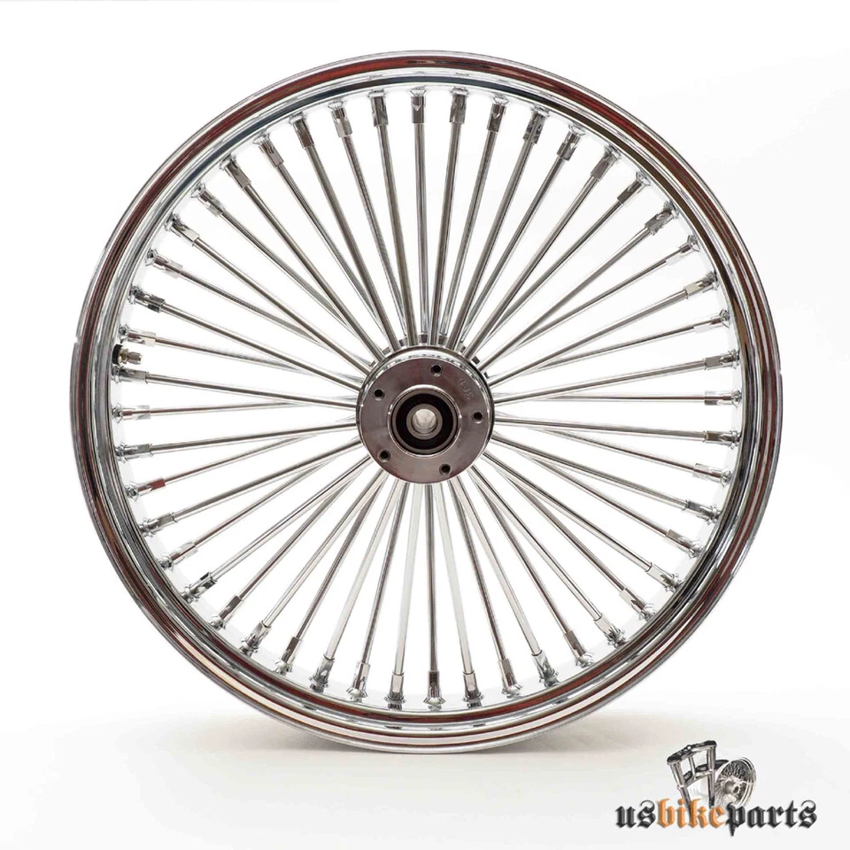 21x3" Big Spoke King Felge chrom vorne 2x Flansch Radlager 3/4 Zoll  - Bild 3 von 4