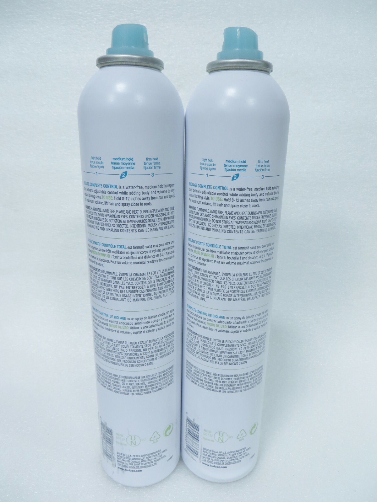 MATRIX BIOLAGE COMPLETE CONTROL HAIR SPRAY 10 OZ (Lot of 2)