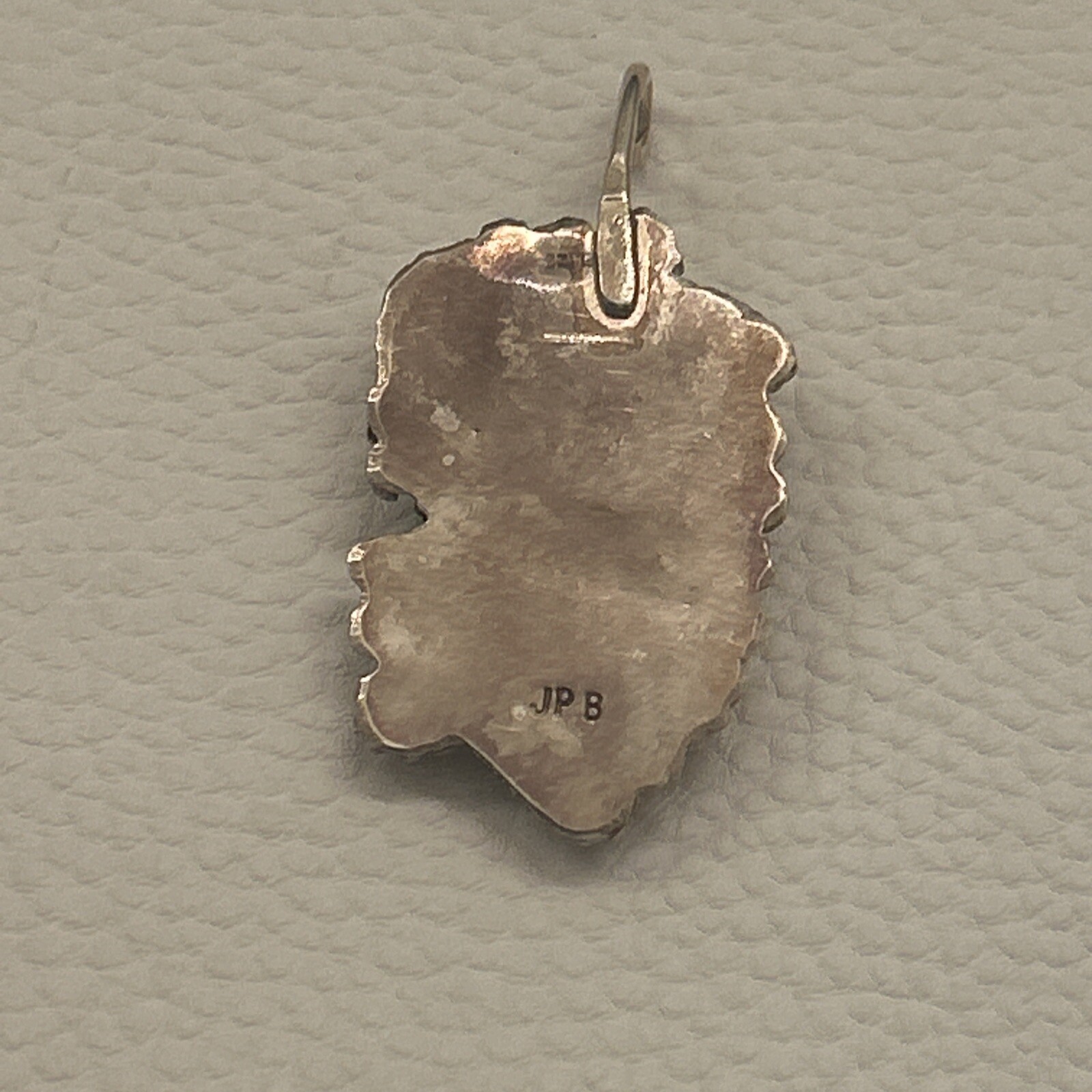 Native American Sterling Silver Native Leaf Penda… - image 9