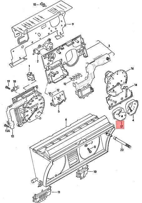 Medidor de temperatura inferior izquierdo original Volkswagen NOS VW 533919511A Foto 2 de 2
