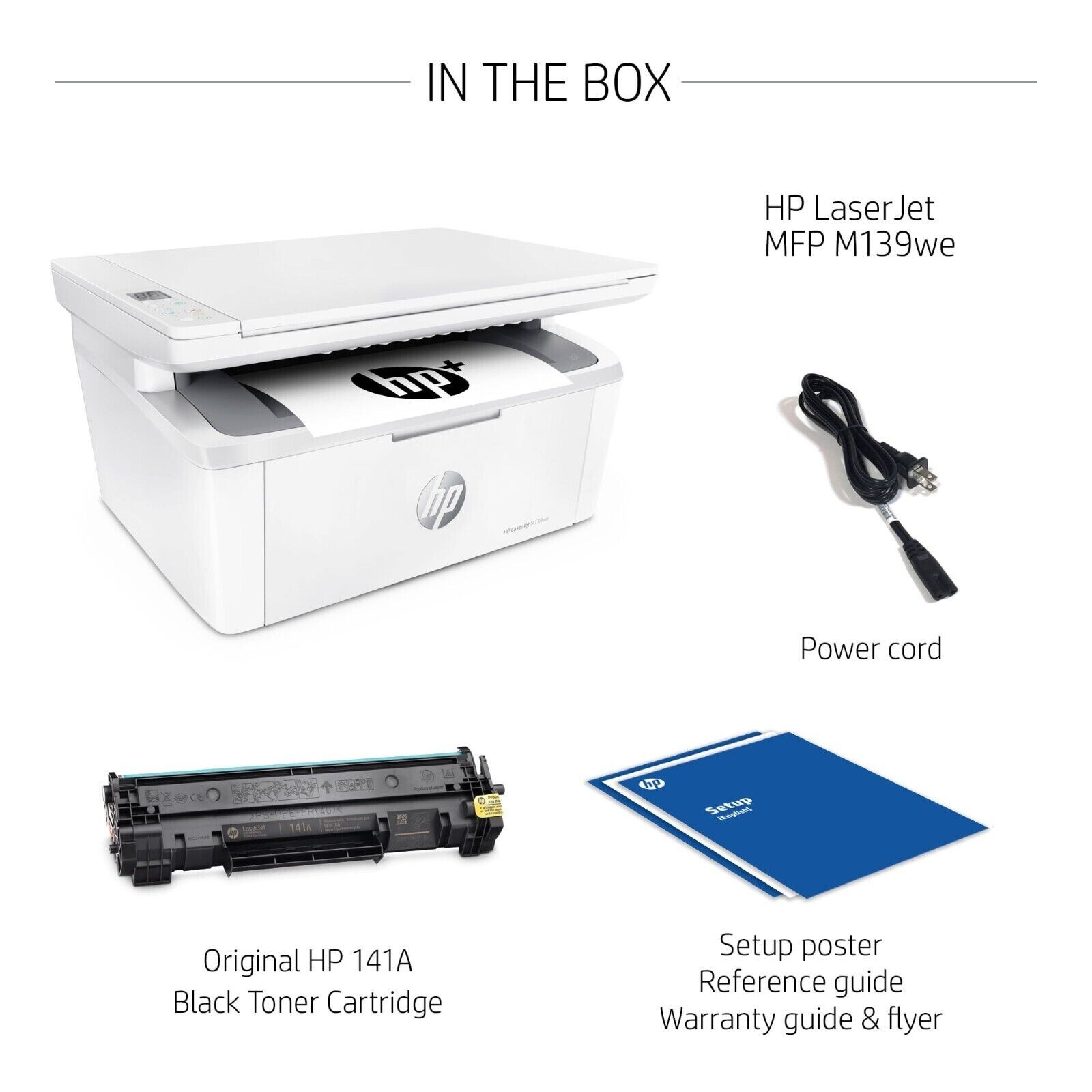 NEW HP Laserjet MFP M139we Wireless Black & White Printer with HP eBay