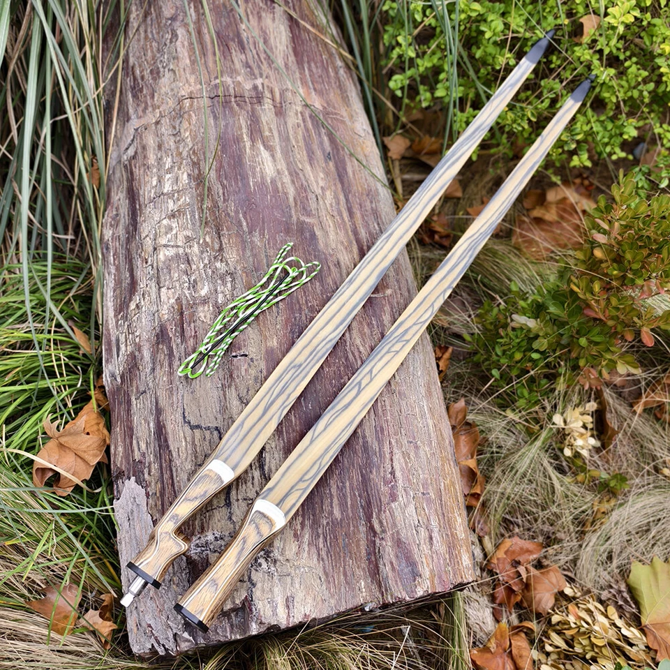 60" 62" 64" Takedown Longbow 20-50lbs Wood Traditional Bow Archery Hunting RH LH - Image 2 of 4