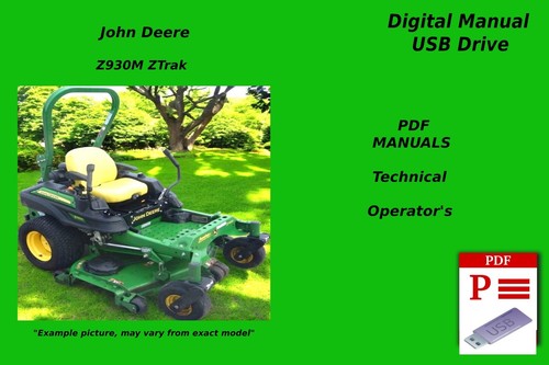 John Deere Z930M Ztrak Mower Technical Diagnostic Repair & Operators Manual