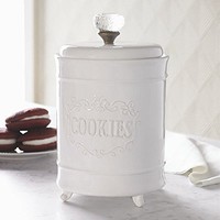 Mud Pie Circa Cookie Jar With Glass Knob Handle, New, Free Shipping on sale Mud Pie Circa Cookie Jar With Glass Knob Handle, New, Free Shipping on sale