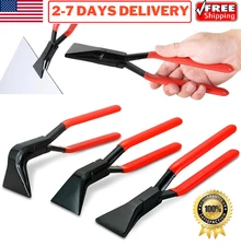 3pcs Sheet Metal Bending Pliers Set Hand Seamer Pipe Bender Straight 45° 90° Jaw