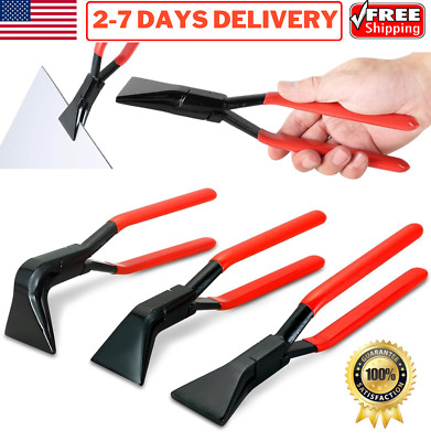 3pcs Sheet Metal Bending Pliers Set Hand Seamer Pipe Bender Straight 45° 90° Jaw