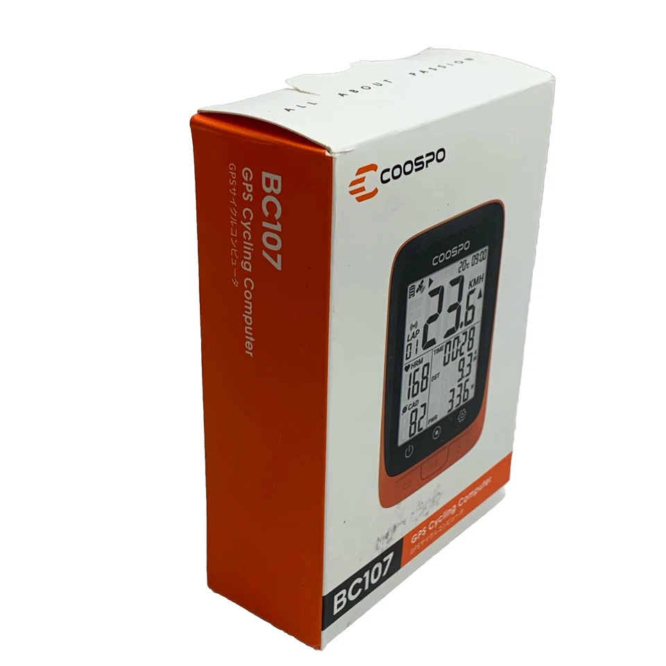 COOSPO Fahrradcomputer Kabellos GPS Fahrradcomputer GPS Bike Tracker BC107 Orange - Bild 2 von 4